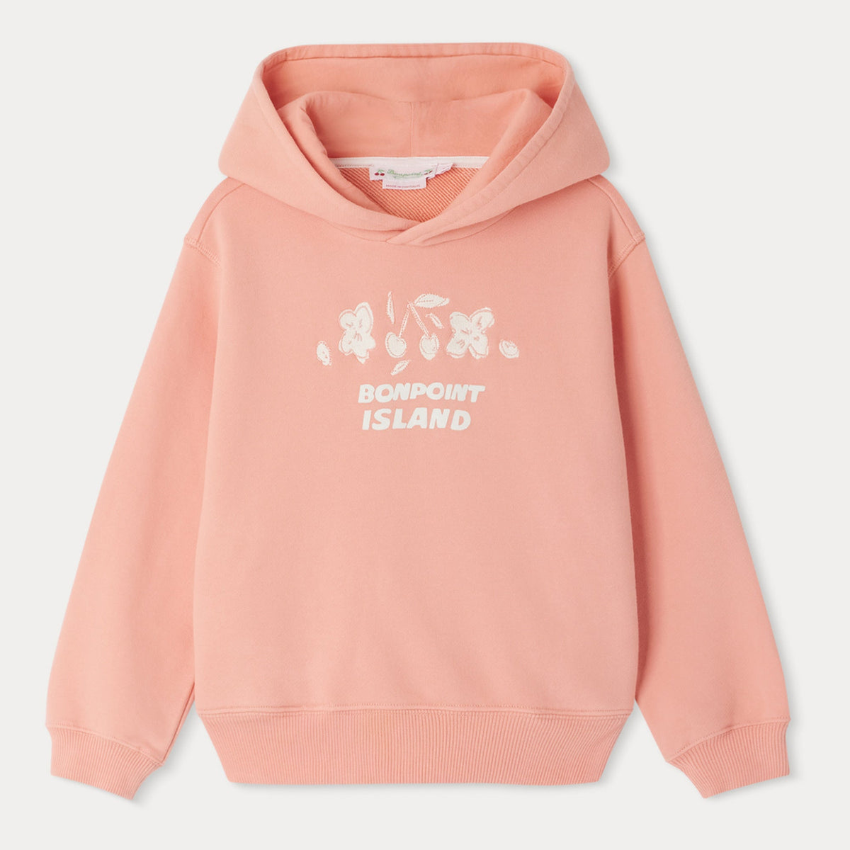 女童粉色Logo连帽棉卫衣