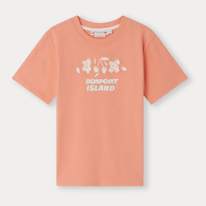 女童粉色Logo棉T恤