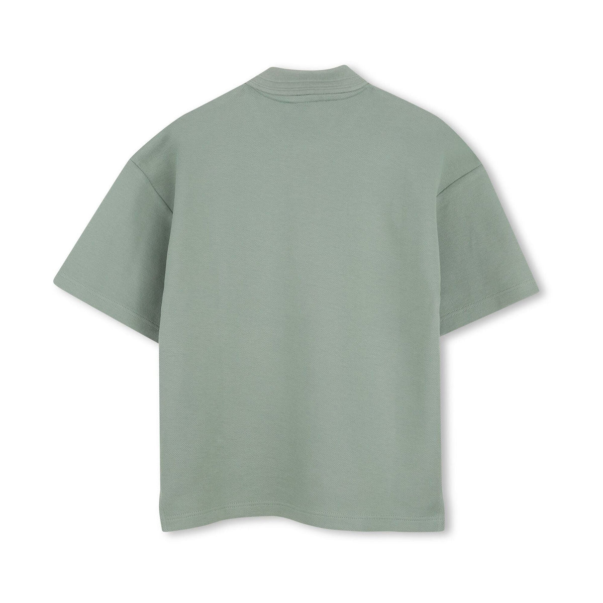 男童绿色Logo棉Polo衫