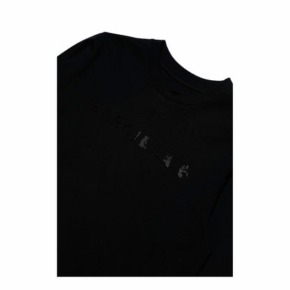 女童黑色Logo棉连衣裙