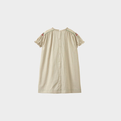 女童米色连衣裙