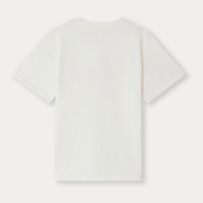 女童白色Logo棉T恤