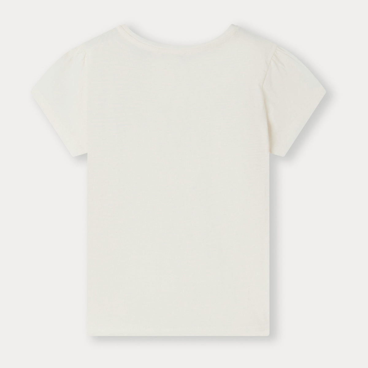 女童白色Logo棉T恤
