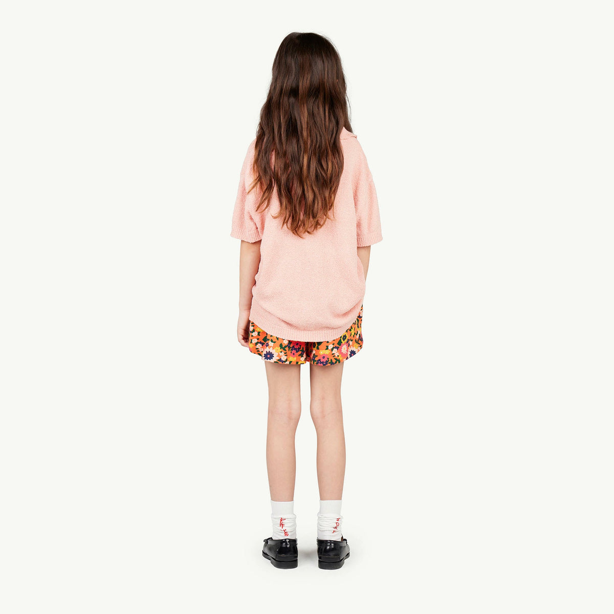 女童粉色小鸟棉毛衣