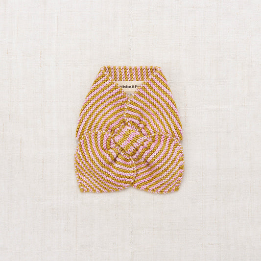 儿童金色条纹羊毛围巾