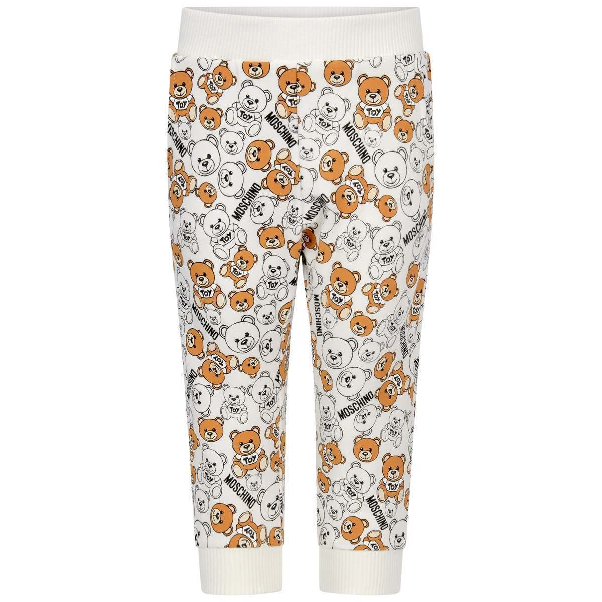 Baby Ivory Cotton Teddy Joggers