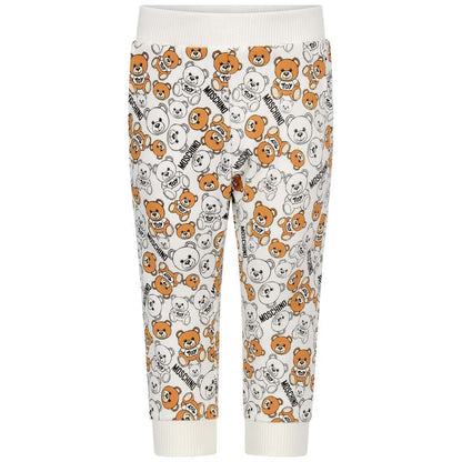 Baby Ivory Cotton Teddy Joggers