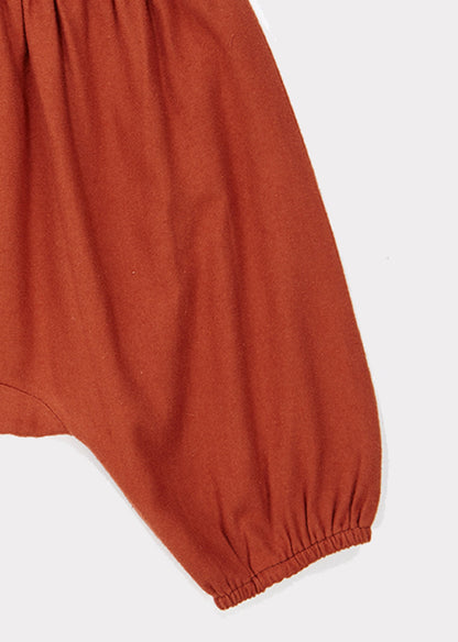 女婴焦糖色棉长裤