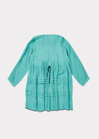 Girls Green Long Sleeves Dress