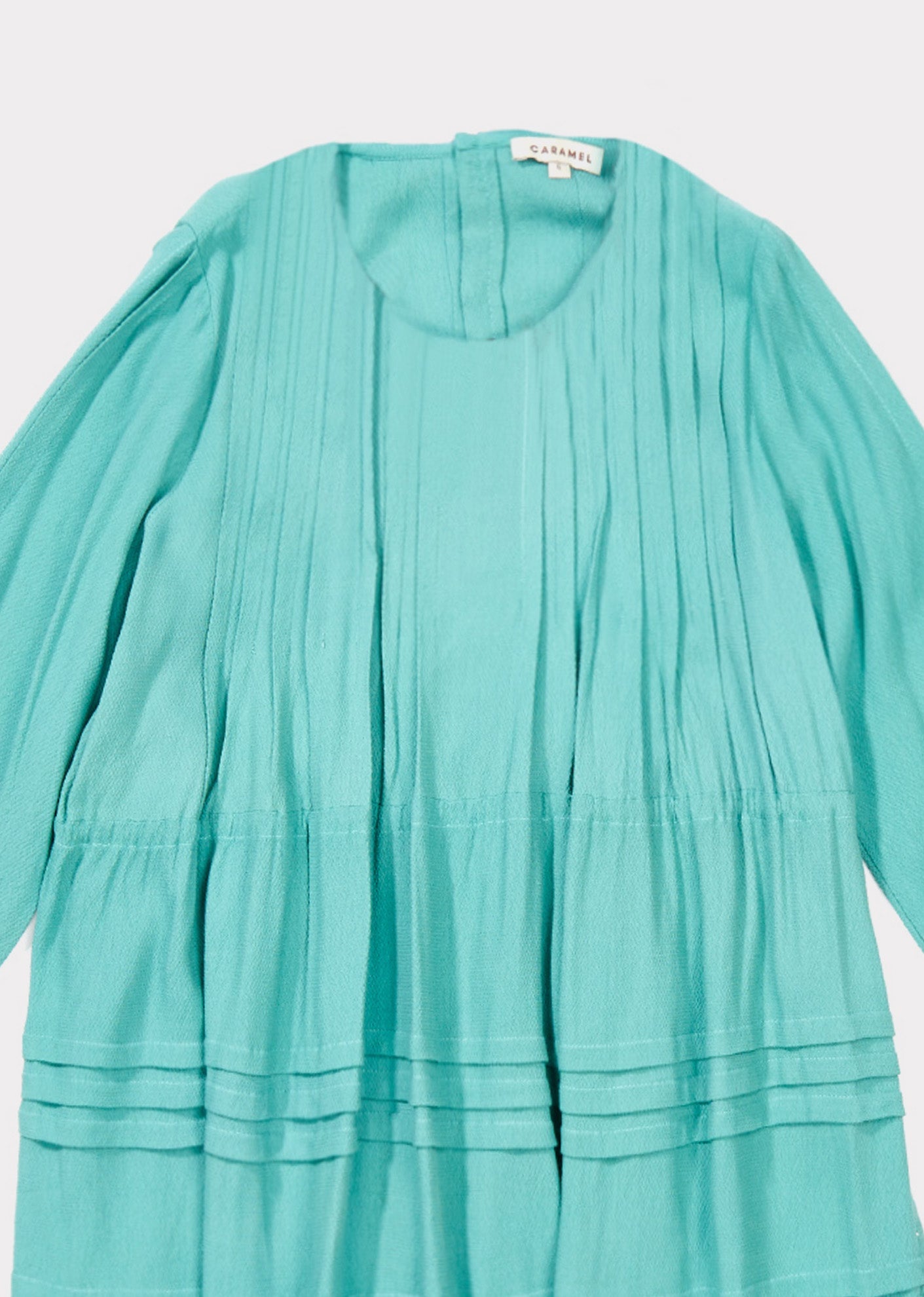Girls Green Long Sleeves Dress