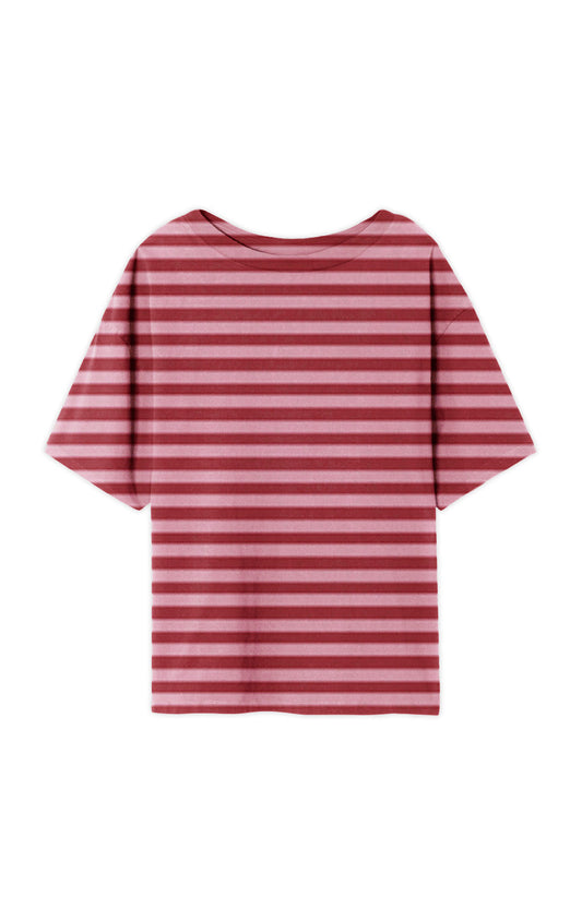 T-SHIRT MI LONG AMPLE MC COL BATEAU
