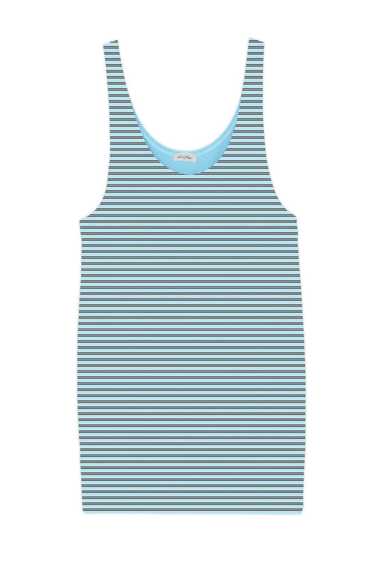 ROBE COURTE DEBARDEUR COL ROND