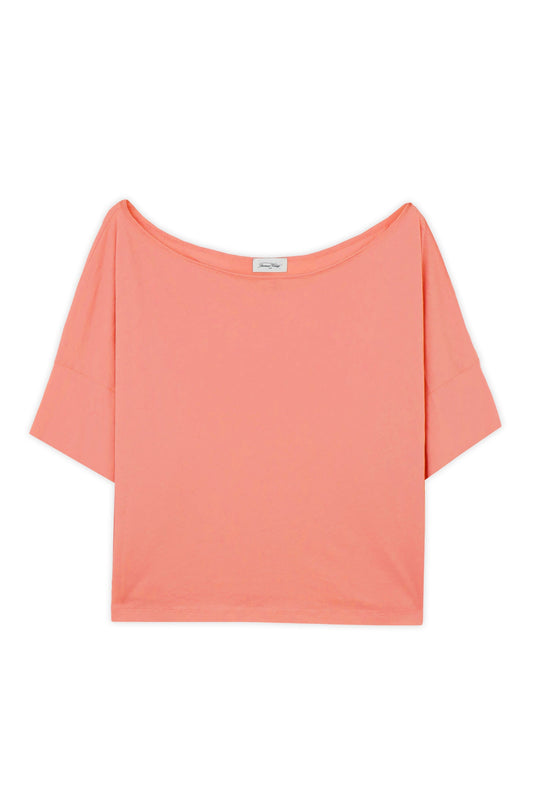 T-SHIRT AMPLE MC COL BATEAU