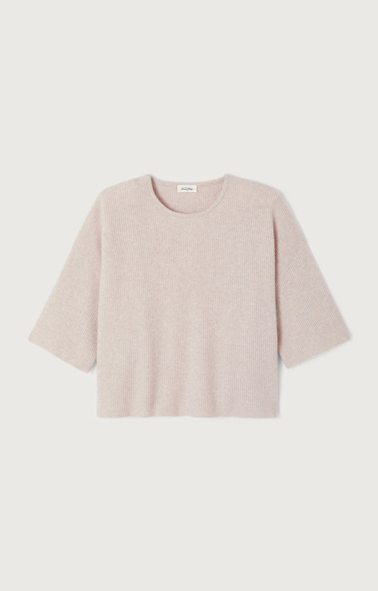 PULL AMPLE MANCHES 3/4 COL ROND