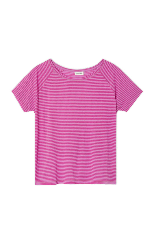 T-SHIRT DROIT MC COL BATEAU
