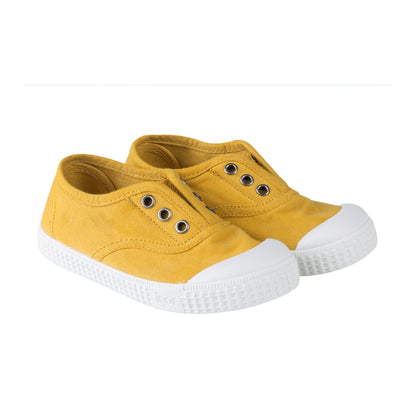 Girls & Boys Ginger Yellow Cotton Shoes