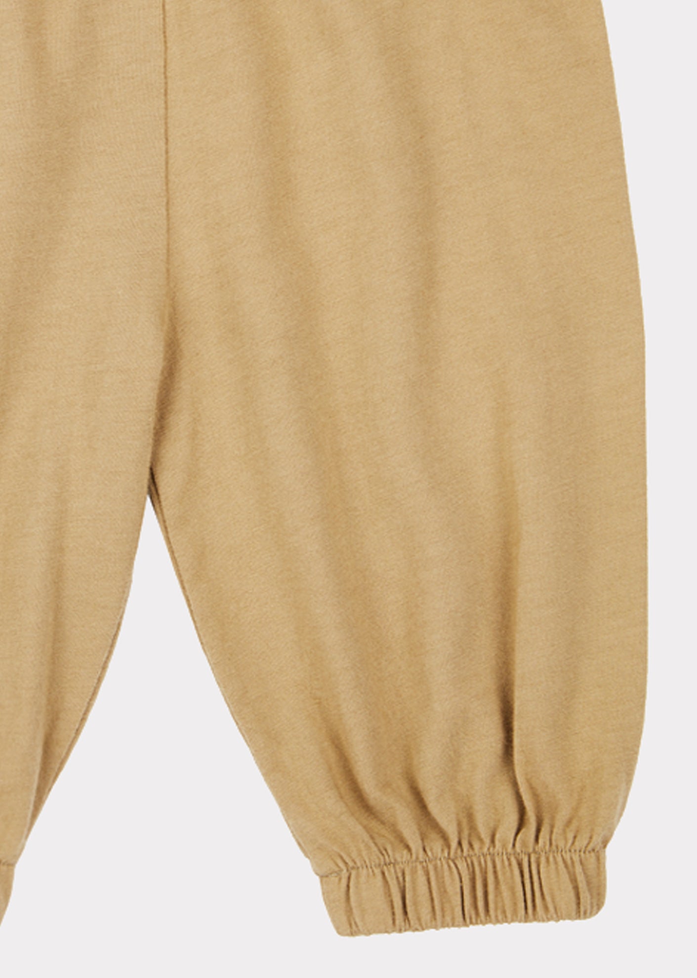 女婴浅卡其色棉长裤