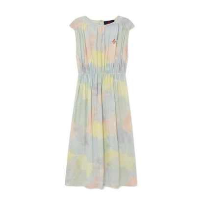 女童水彩色棉连衣裙