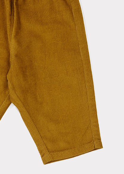 女婴棕色棉长裤