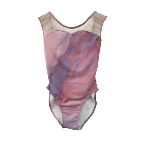 女童粉色"Restless colors/Plie/Moss pink"芭蕾舞高叉连体衣