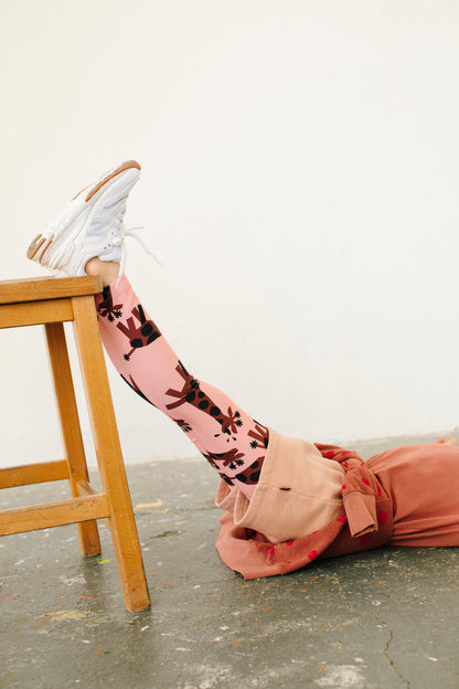 女童粉色棉短裤