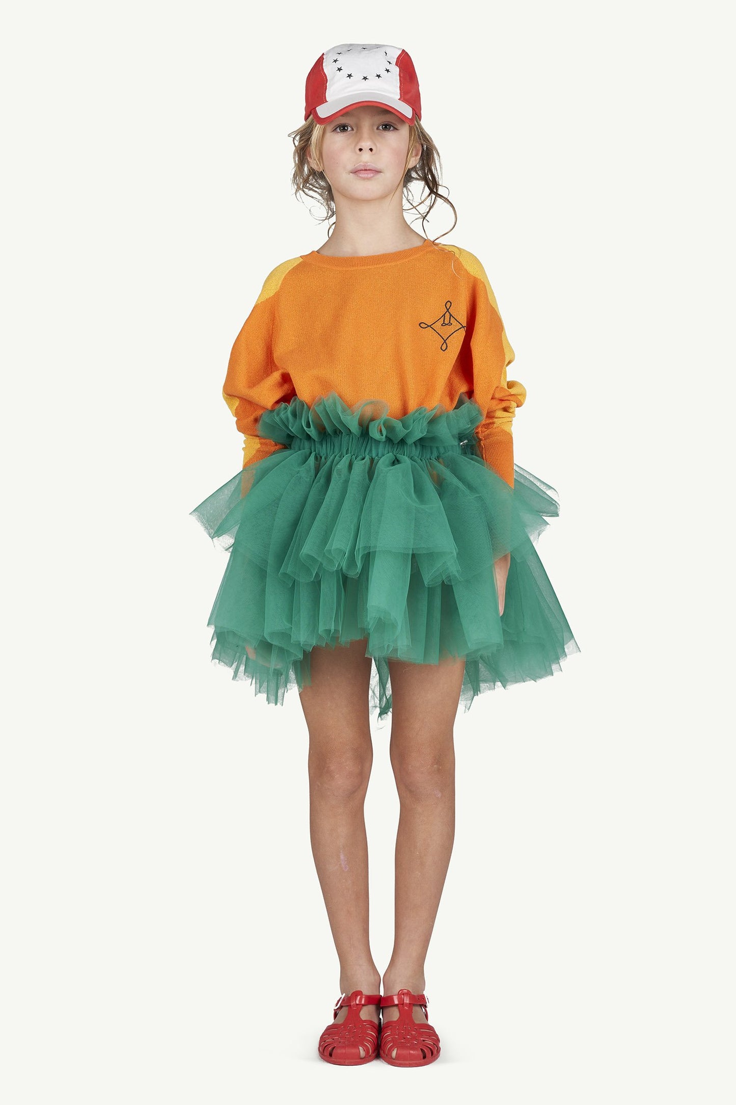 Girls Green Tulle Skirt