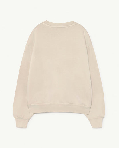 Boys & Girls White Lion Print Cotton Sweatshirt