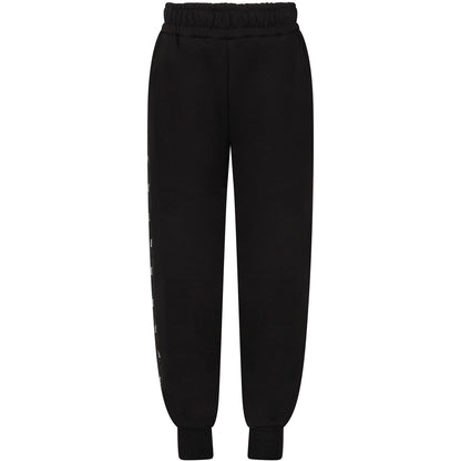 Boys Black Cotton Sweatpants