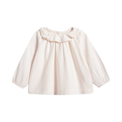 女婴浅粉色棉上衣