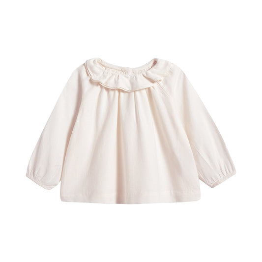 女婴浅粉色棉上衣