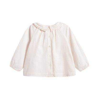 女婴浅粉色棉上衣