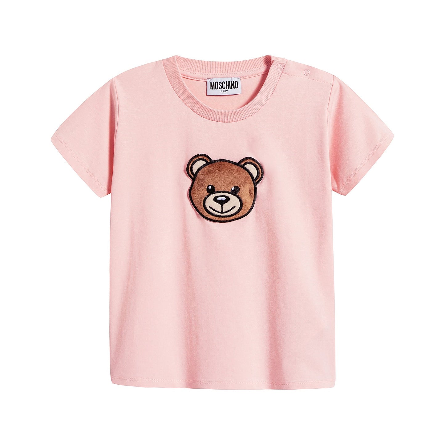 Baby Boys & Girls Pink Logo Cotton T-Shirt
