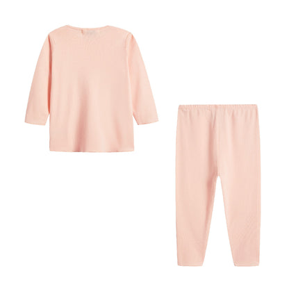 Baby Girls Light Orange Cotton Set