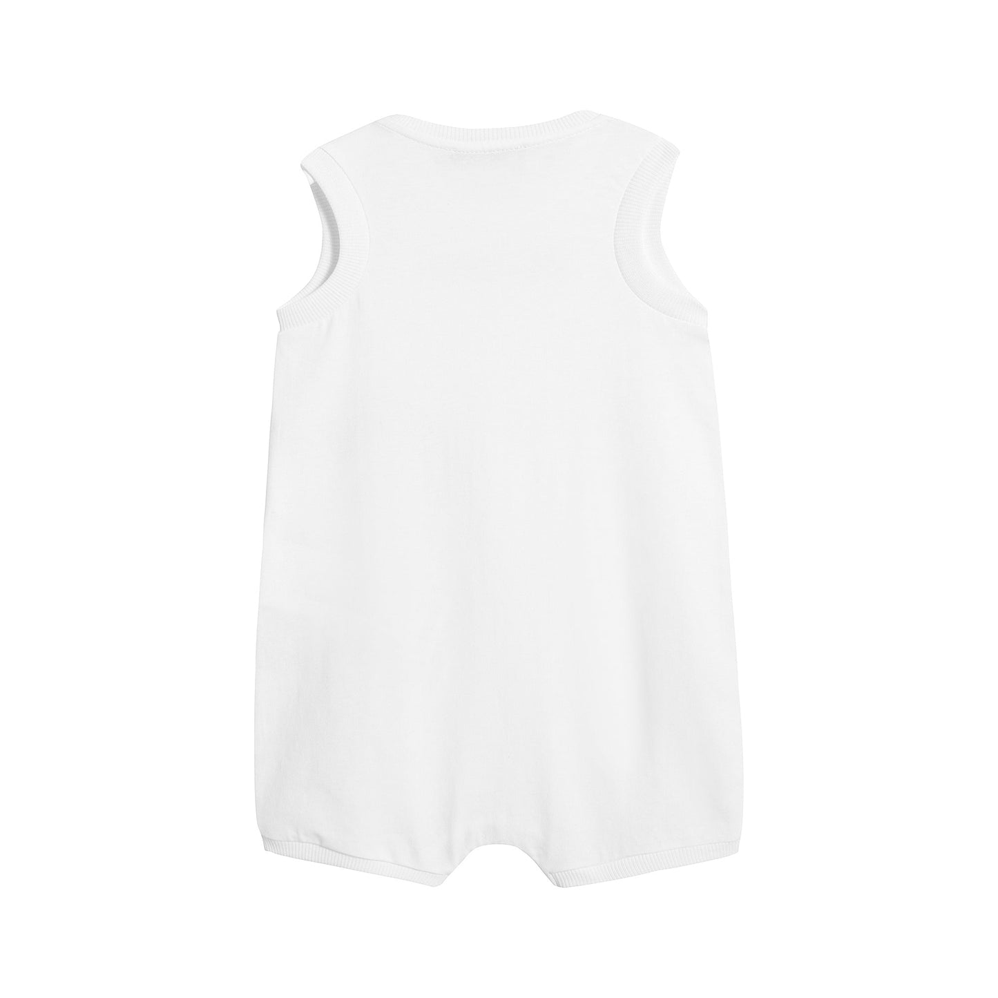 Baby Boys & Girls White Cotton Romper