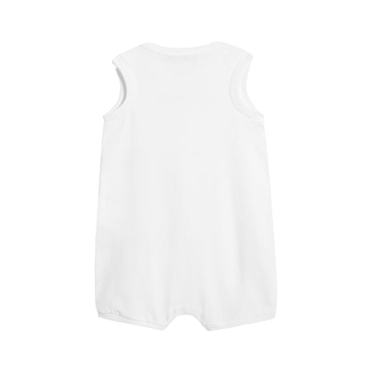 Baby Boys & Girls White Cotton Romper