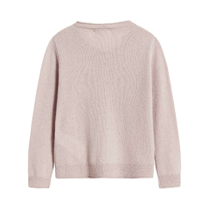 Girls Puce Grey Cashmere Cardigan