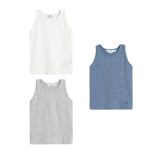 Boys Ecru Undershirt Set (3 Pieces)