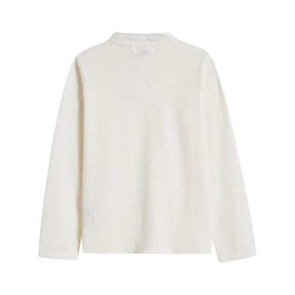 Boys Off White Cotton Poloshirt