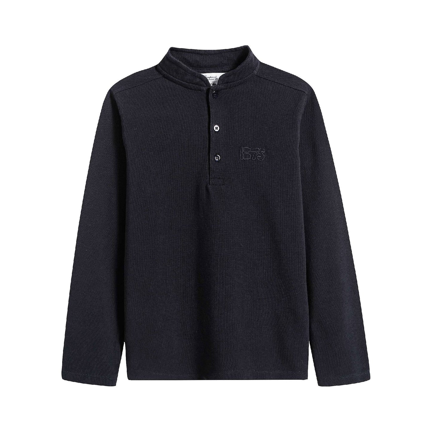 Boys Navy Cotton Poloshirt