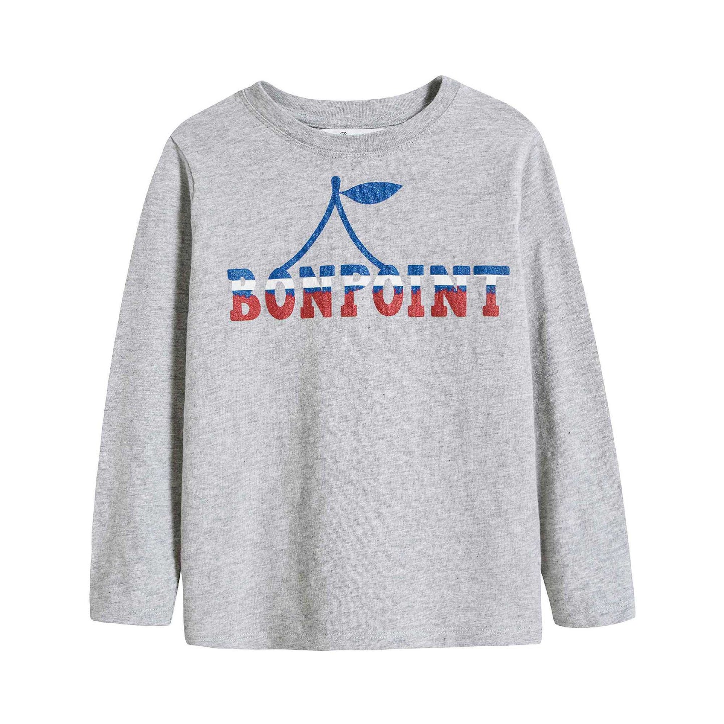 Girls Light Grey Cotton T-Shirt