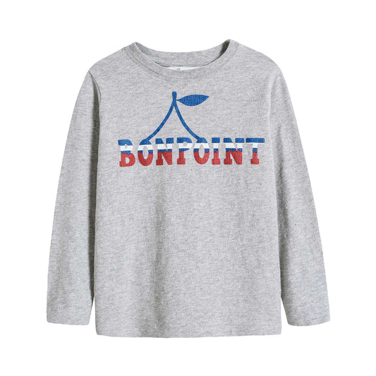 Girls Light Grey Cotton T-Shirt