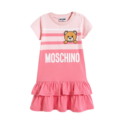 Baby Girls Pink Stripe Cotton Dress