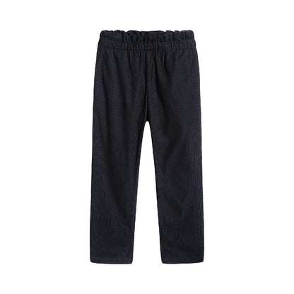 Girls Navy Cotton Pants