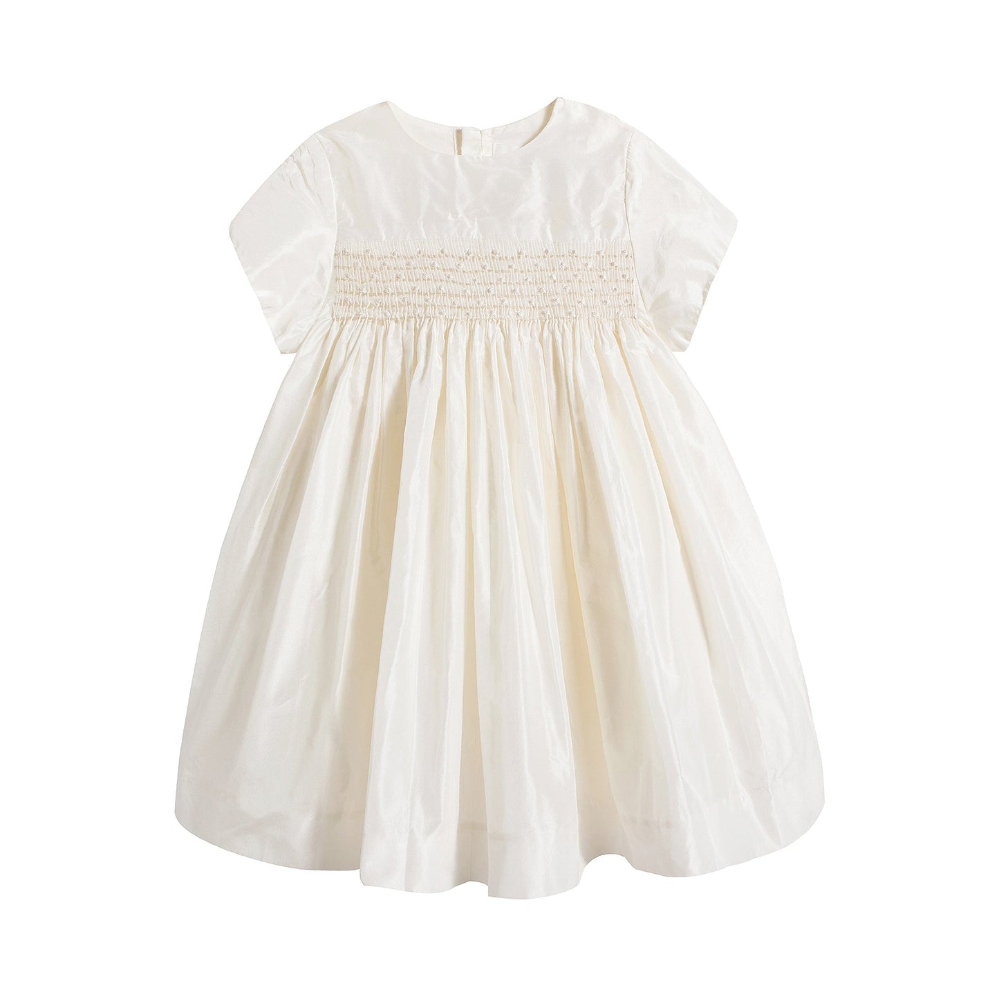 Baby Girls White Silk Dress