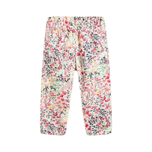 Baby Girls Multicolor Cotton Trousers