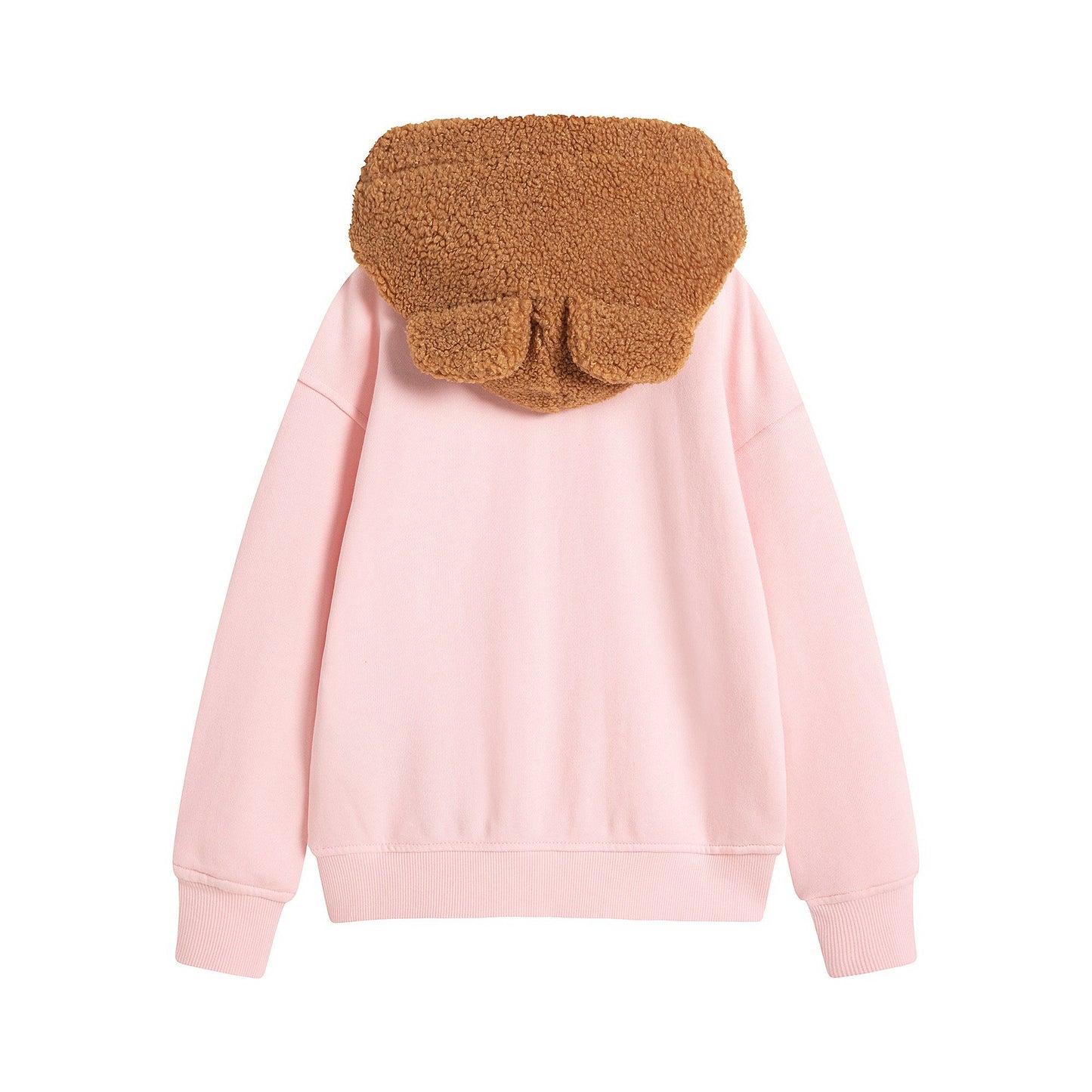 女童粉色Logo连帽拉链上衣