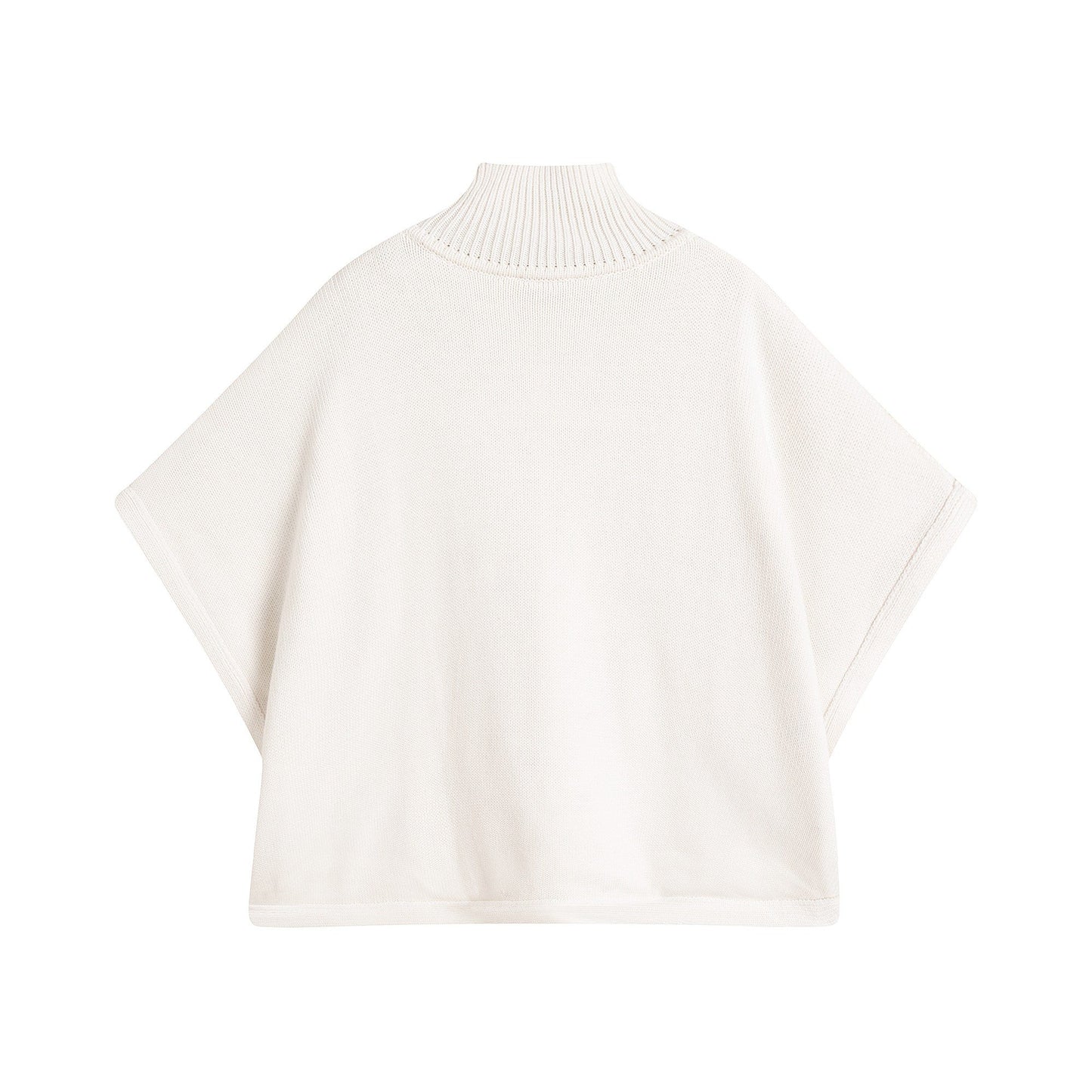 女童白色刺绣Logo斗篷