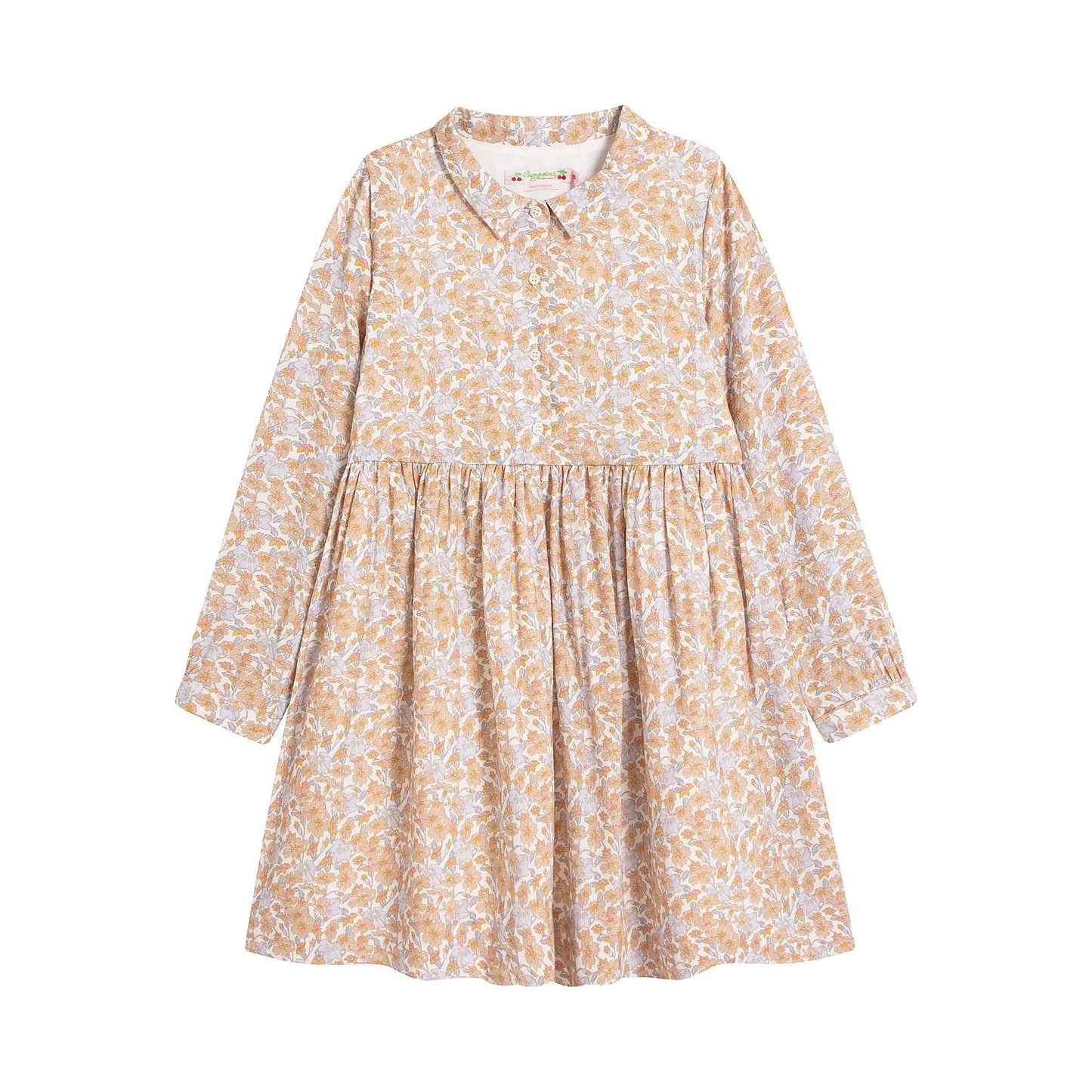 女童黄色印花连衣裙