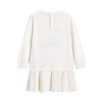 女婴白色Logo连衣裙