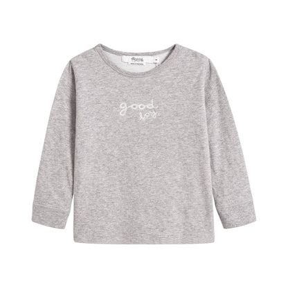 婴儿灰色棉套装